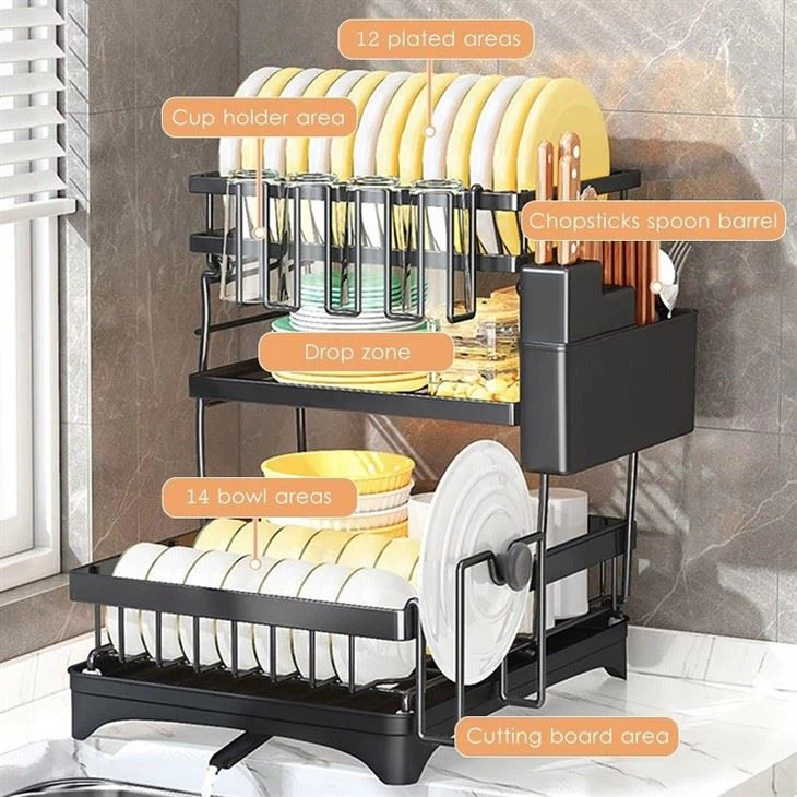 Dish Drying Rack 3 Tier factory