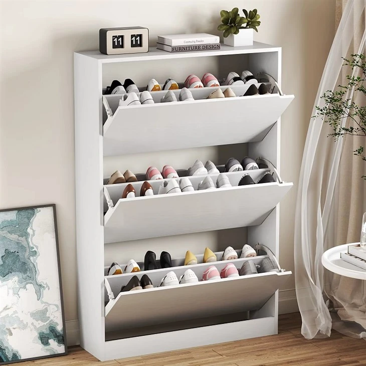Entryway Tipping Bucket Skoskap