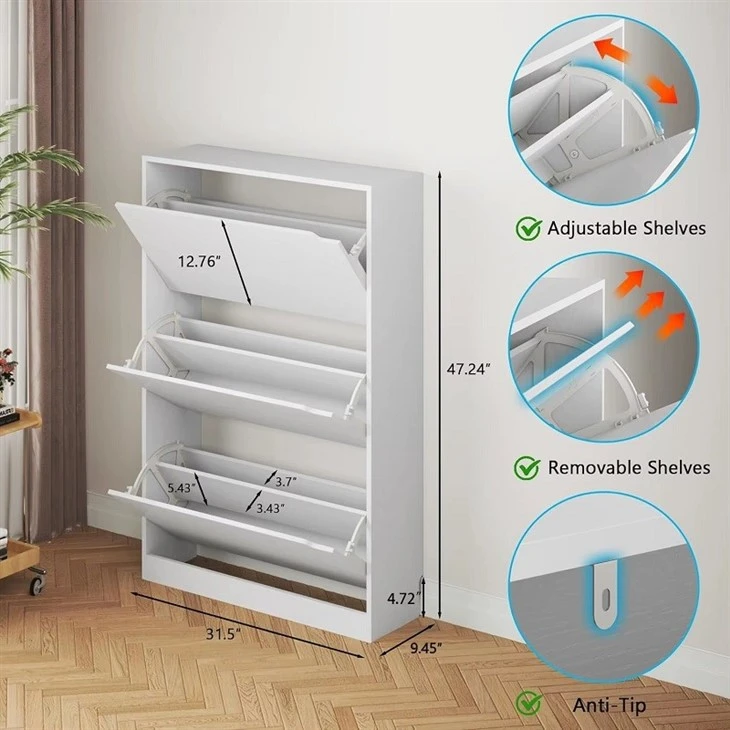 modern entryway shoe rack